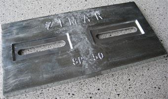 SP - 50 Divers Plate Bolt On Drilled Plate Zinc - Deep Blue Yacht Supply