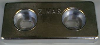 TA - 3 Bolt On Drilled Plate Zinc - Deep Blue Yacht Supply
