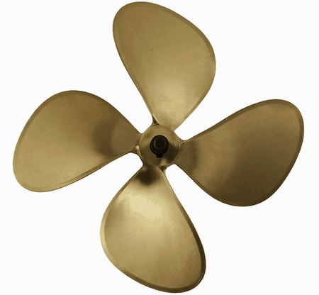 22 inch DynaQuad 4 Blade Bronze Prop - Deep Blue Yacht Supply