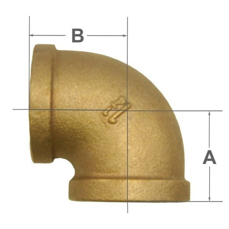 00101250 90 Degree Bronze Elbows - Deep Blue Yacht Supply