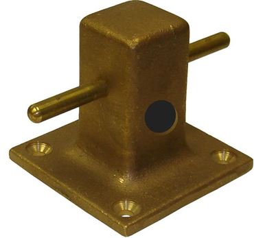 Bronze Mooring Bitts with Rope Hole - Deep Blue Yacht Supply