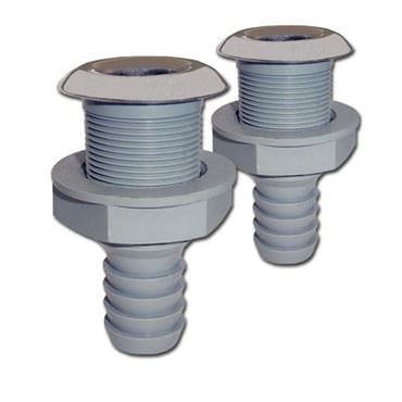 Nylon Fiberglass Thru Hulls with Hose End - Deep Blue Yacht Supply