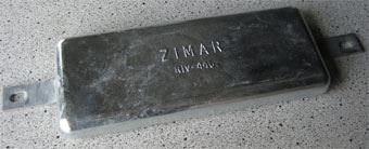RIV-440 Zimar Bolt On Drilled Plate Boat Zinc Anode