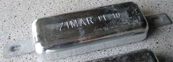 FE-10 Zimar Weld On Plate Boat Zinc Anode
