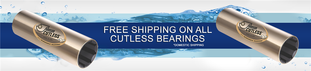 Morse Marine 1-1/4" X 2" X 5" Brass Strut Bearing – Cutlass Style, USA Made