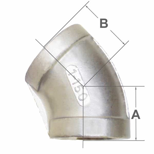 Picture of 70EFF01245 45 degree Stainless Steel Elbows